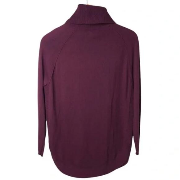 Caslon Burgundy Cowl Neck Tunic Style Sweater - Picture 4 of 7